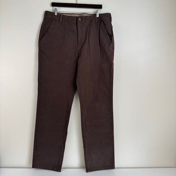 NEW Legendary Outfitters Pants Men's 38 x 34 Brown Canvas Cotton Blend - Picture 1 of 9
